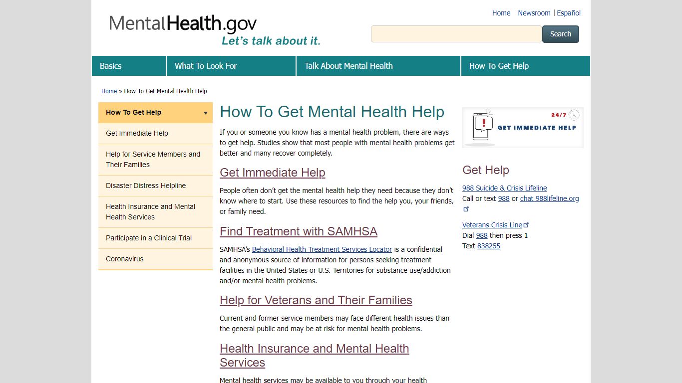 How To Get Mental Health Help | MentalHealth.gov