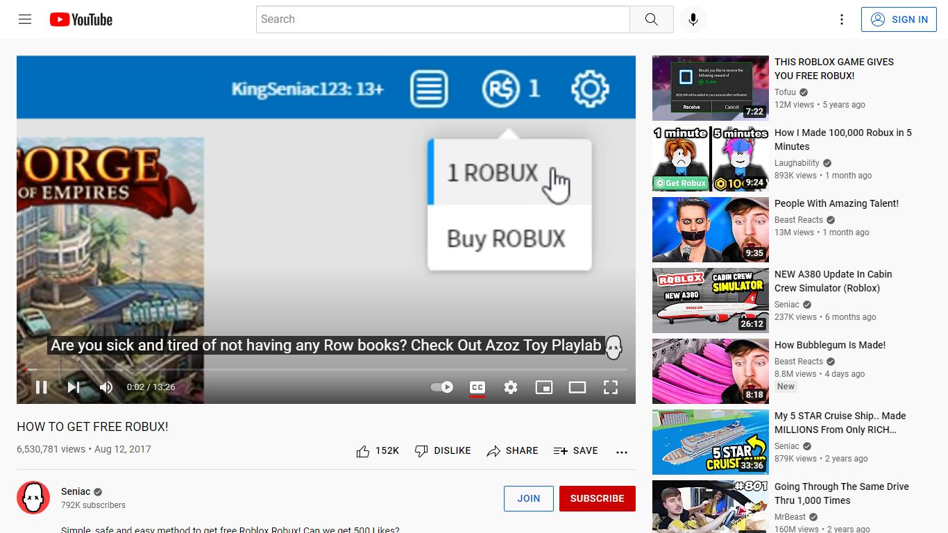 HOW TO GET FREE ROBUX! - YouTube
